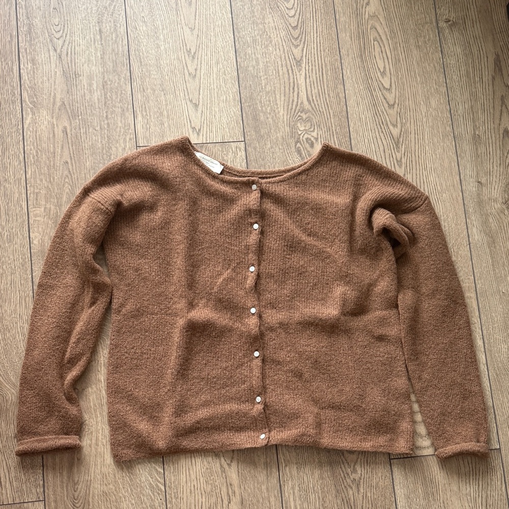 Sezane Camel Gaspard Cardigan